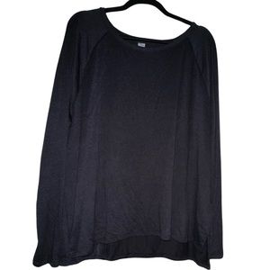 Old Navy Black Luxe Long-Sleeve Tunic T-Shirt for Women